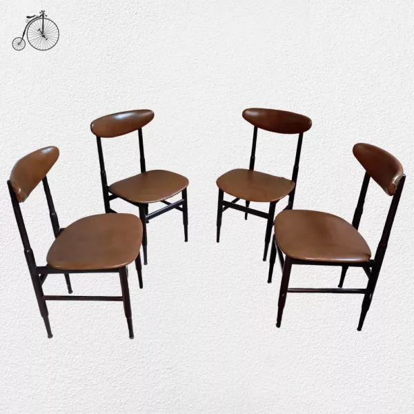 Set Sedie Scandinave Anni '60