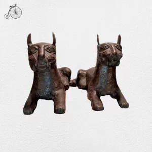 Coppia Cani in Bronzo Cultura Africana Anni '30