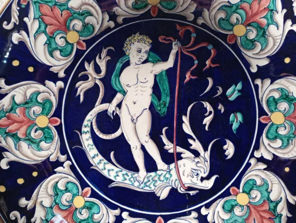 Piatto Deruta Putto 1950 - immagine 3