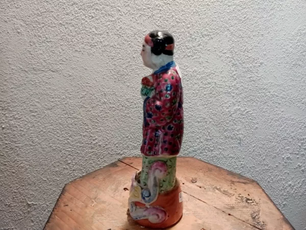 Coppia Statuette Cinesi in Porcellana Anni '60 - immagine 5