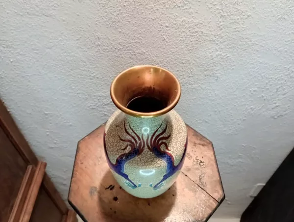 Vaso Draghi in Porcellana Cinese Dipinto a Mano - immagine 2