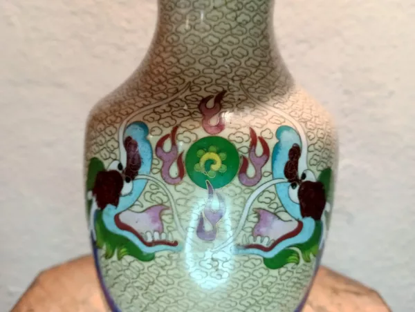 Vaso Draghi in Porcellana Cinese Dipinto a Mano - immagine 3
