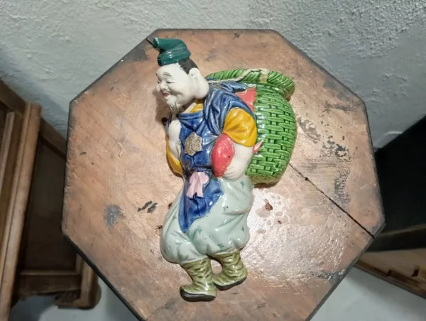 Coppia Portatori in Porcellana Giapponese Inizio '900 - immagine 3
