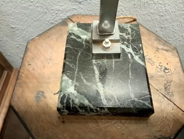 Lampada Ministeriale Marmo e Ottone Cromato - immagine 4