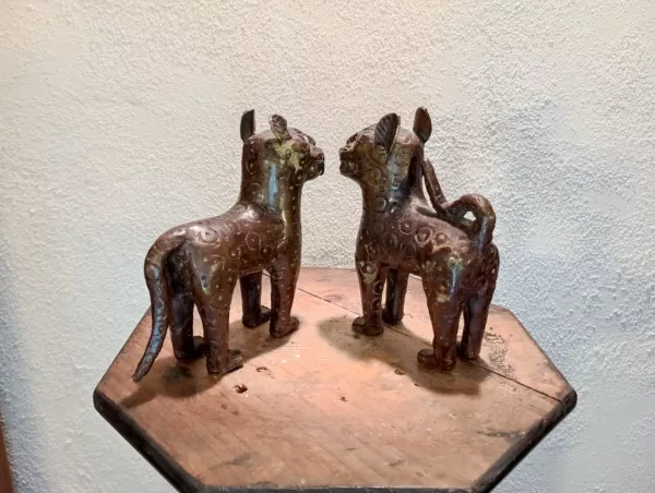 Fusione in Bronzo Cani Africani Anni '30 - immagine 6