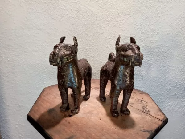 Fusione in Bronzo Cani Africani Anni '30 - immagine 2