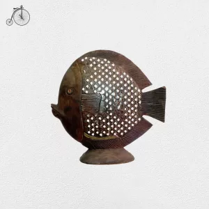 Scultura Lignea Pesce Esotico Anni '70