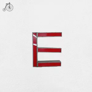 Lettera "E" in Latta e Celluloide
