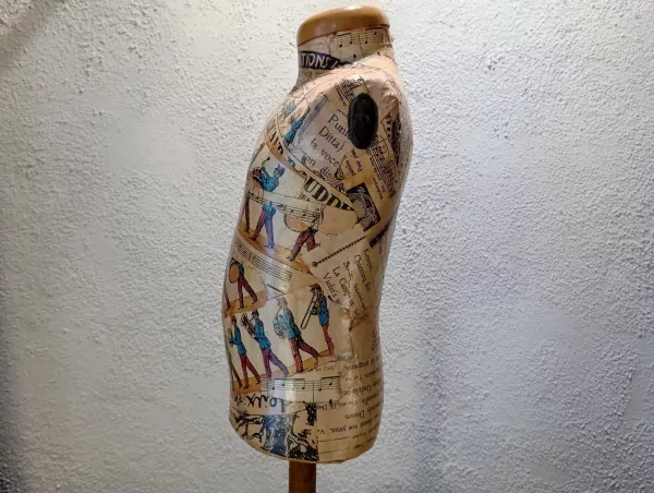 Manichino "Musica" Decoupage Anni '50 - immagine 6