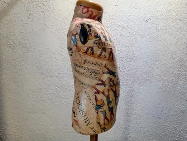 Manichino "Musica" Decoupage Anni '50 - immagine 8