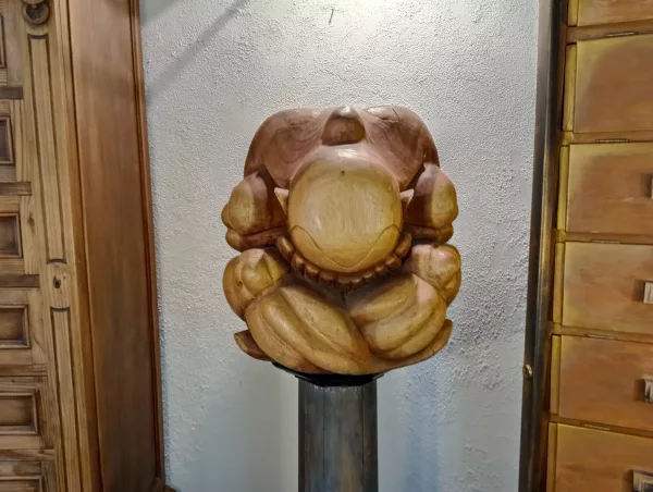 Grande Yogi Pensatore in Legno Massiccio - immagine 3