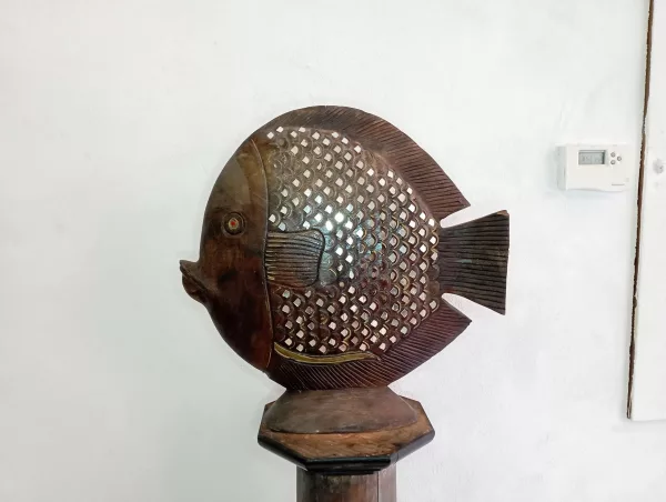 Scultura Lignea Pesce Esotico Anni '70 - immagine 2