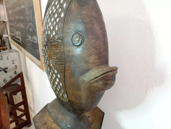 Scultura Lignea Pesce Esotico Anni '70 - immagine 5
