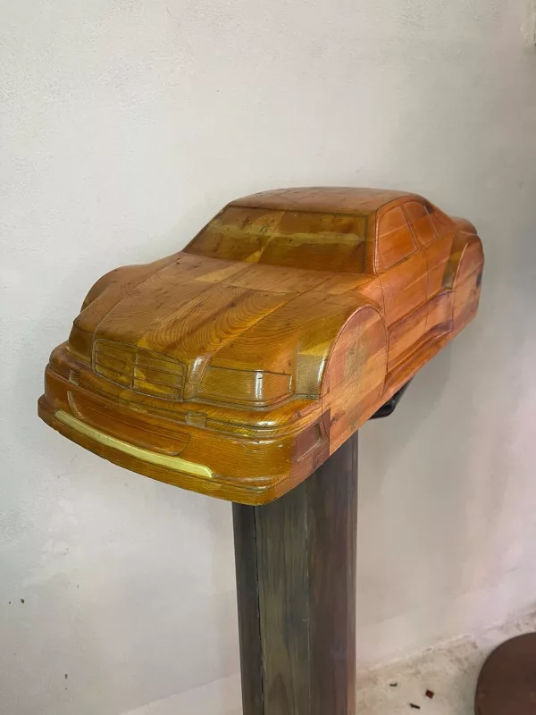 Modello Mercedes in Legno Massello 1970 - immagine 7