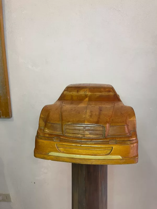 Modello Mercedes in Legno Massello 1970 - immagine 5