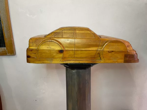 Modello Mercedes in Legno Massello 1970 - immagine 3