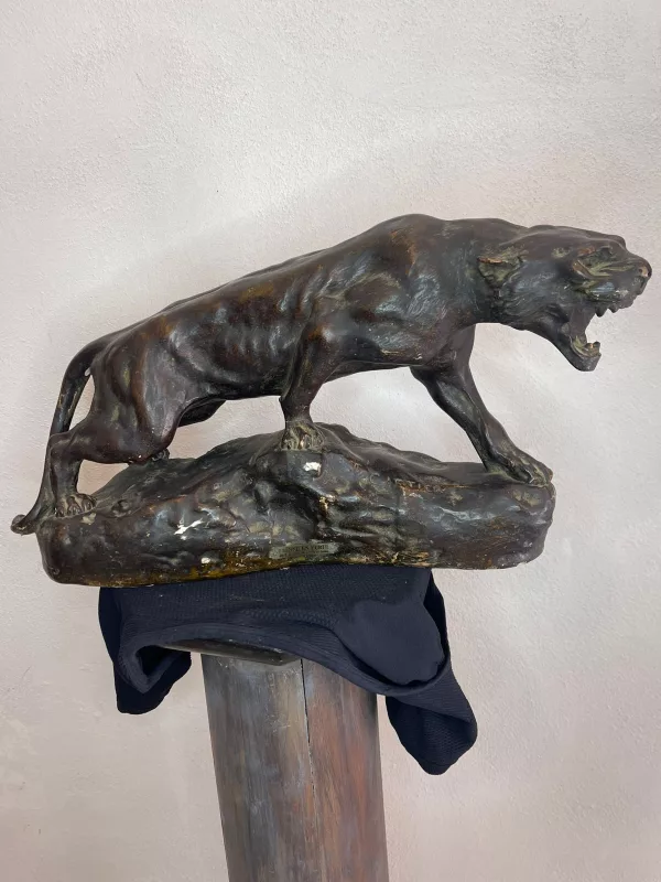 "Lionne en Furie" Thomas François Cartier Primi '900 - immagine 2