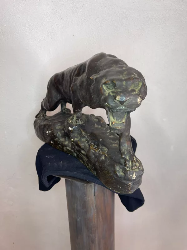 "Lionne en Furie" Thomas François Cartier Primi '900 - immagine 4