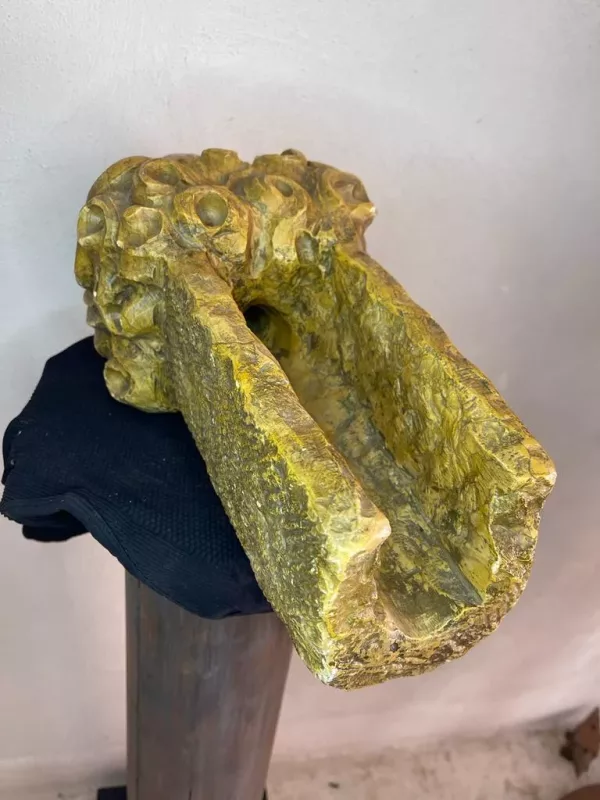 Bocca d'Acqua Leone in Marmo Ocra - immagine 6