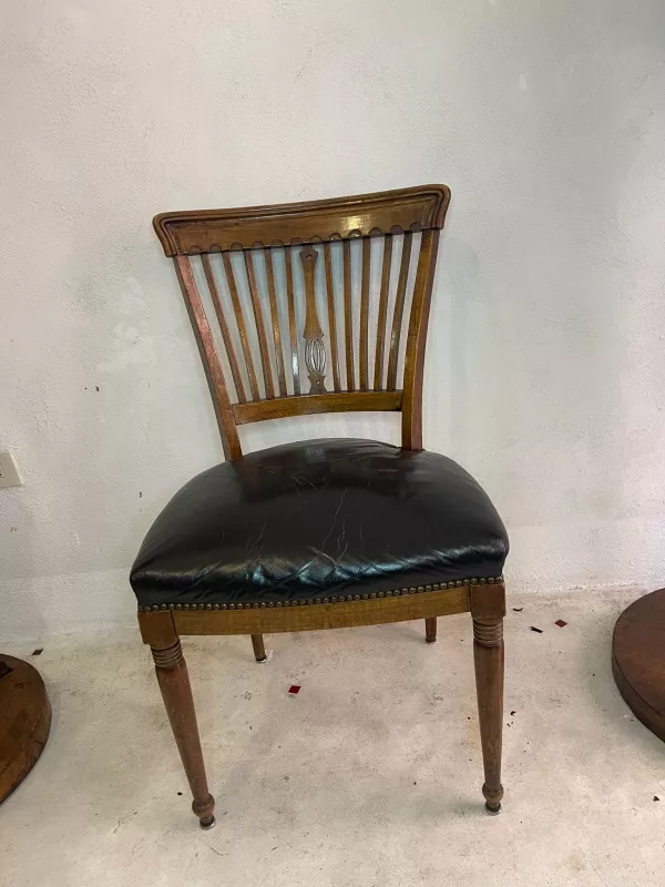 Sedie Inglesi in Rovere & Pelle 1930 - immagine 4