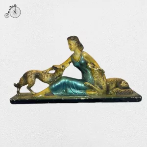 Scultura Donna & Levrieri Afgani 1920