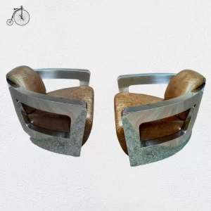 Coppia Poltrone Avio Design Anni '40