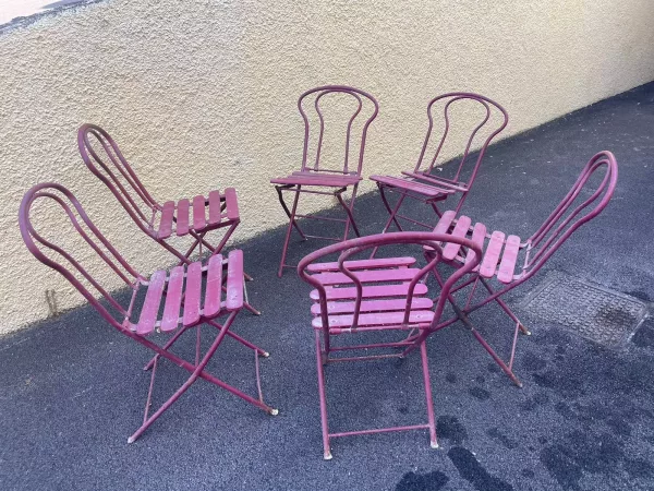 Set 6 Sedie da Giardino Anni '40 - immagine 2
