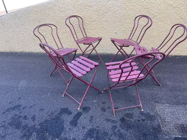 Set 6 Sedie da Giardino Anni '40 - immagine 3