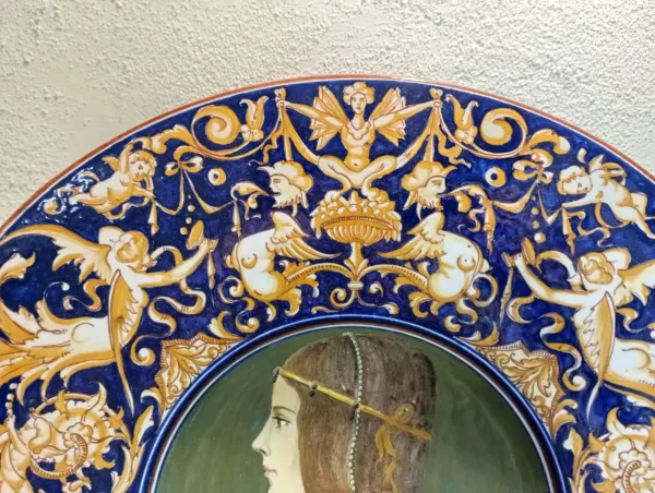 Piatto Beatrice D'Este in Ceramica Capirota 1940 - immagine 4