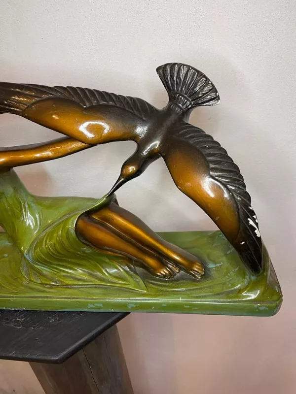 Scultura Donna & Uccelli Arnova 1920 - immagine 6