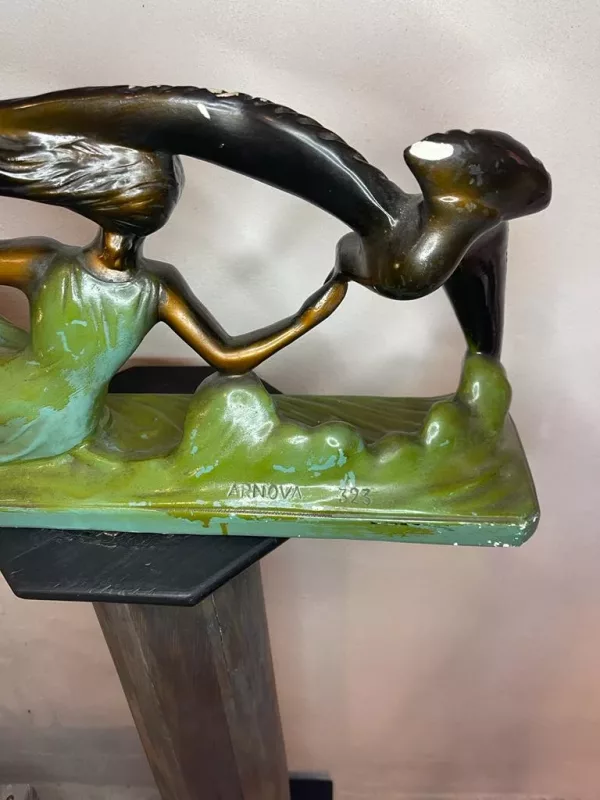 Scultura Donna & Uccelli Arnova 1920 - immagine 3