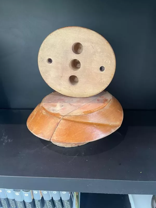 Antica Forma per Cappello da Donna in Acero 1890 - immagine 5