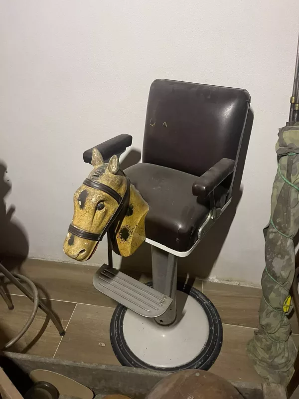 Seggiolino Testa di Cavallo da Barbiere 1940 - immagine 3