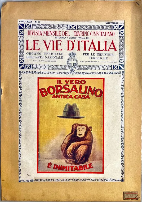 Pagina Pubblicitaria "Le vie d'Italia" 1923 - immagine 2
