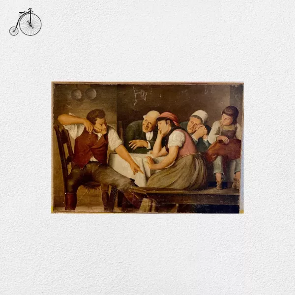 Quadro "Racconto di Caccia" Copia dell'Originale di Achille Glisenti