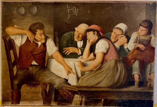 Quadro "Racconto di Caccia" Copia dell'Originale di Achille Glisenti - immagine 2