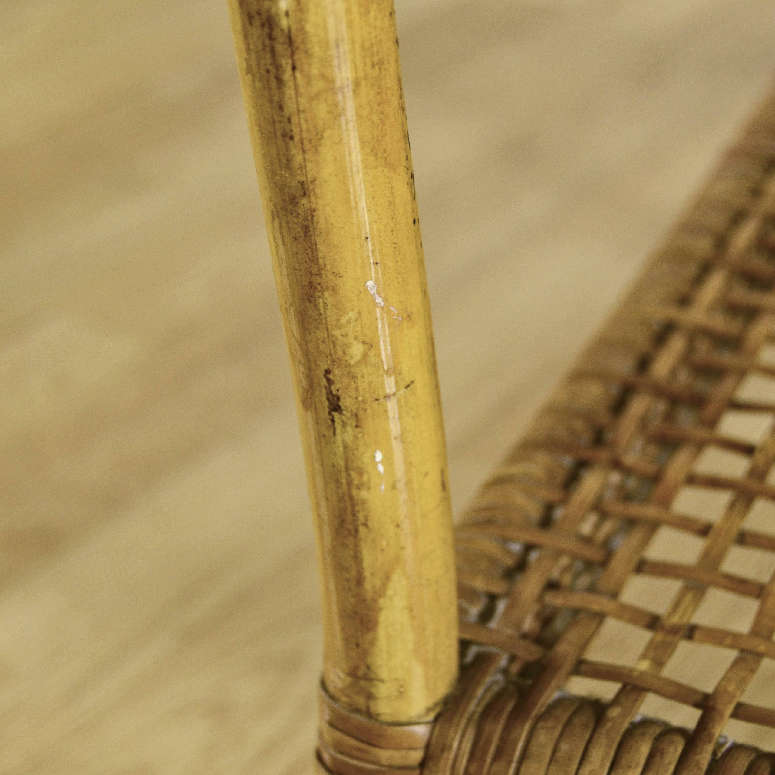 Tavolino da Caffè in Bambù e Rattan Anni '50 - immagine 18