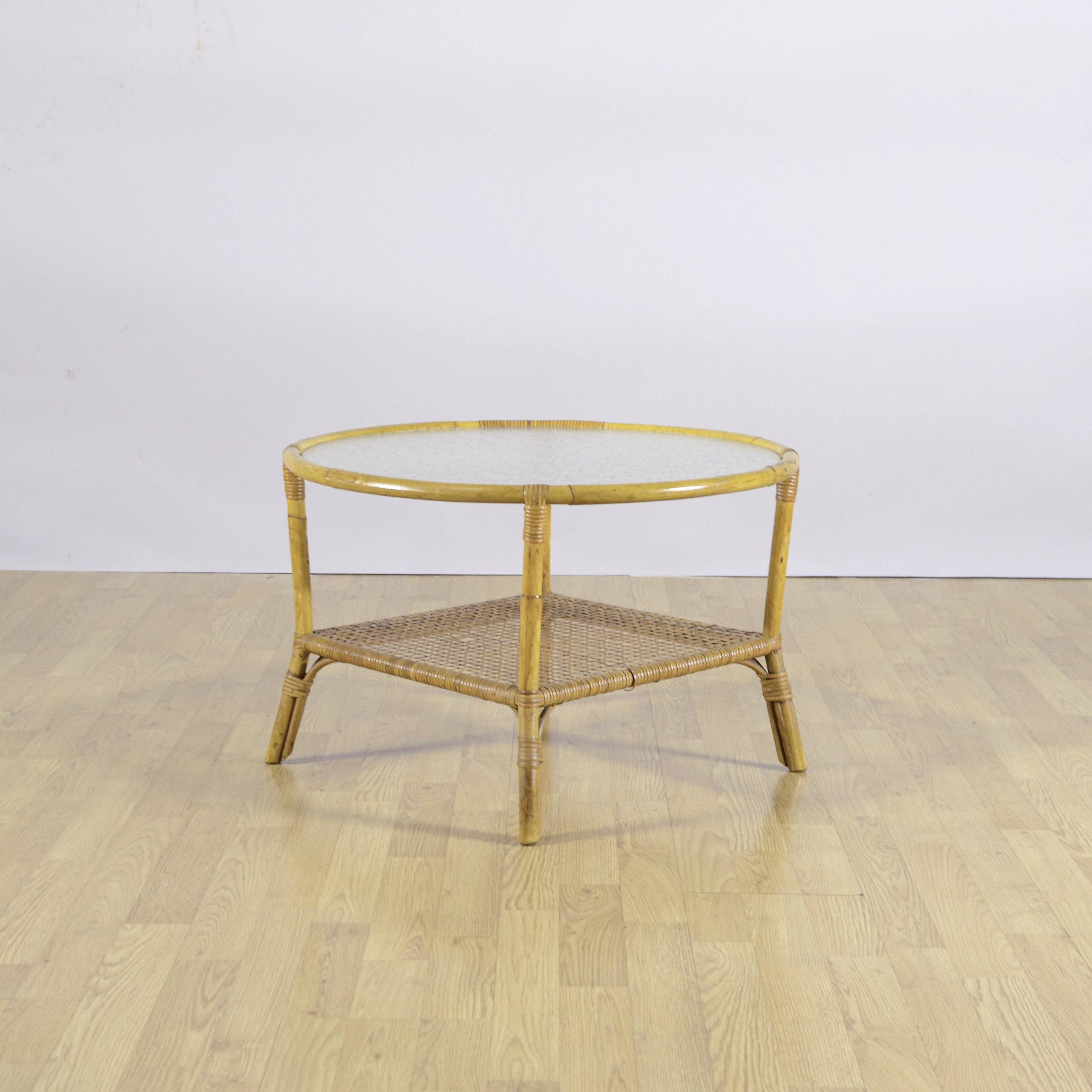 Tavolino da Caffè in Bambù e Rattan Anni '50 - immagine 2