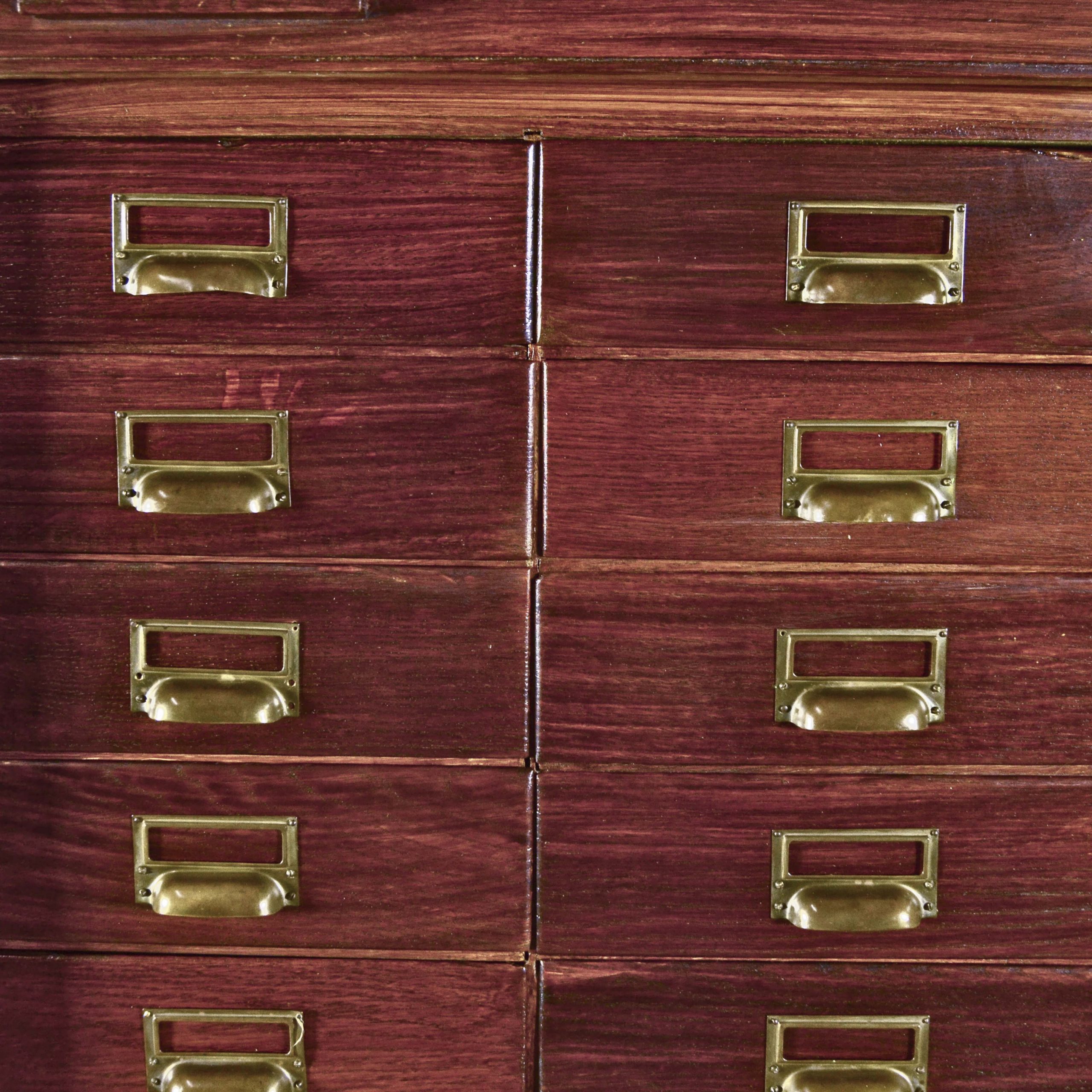 Cassettiera Chiusura Tambour 32 Cassetti Anni '30 - immagine 20