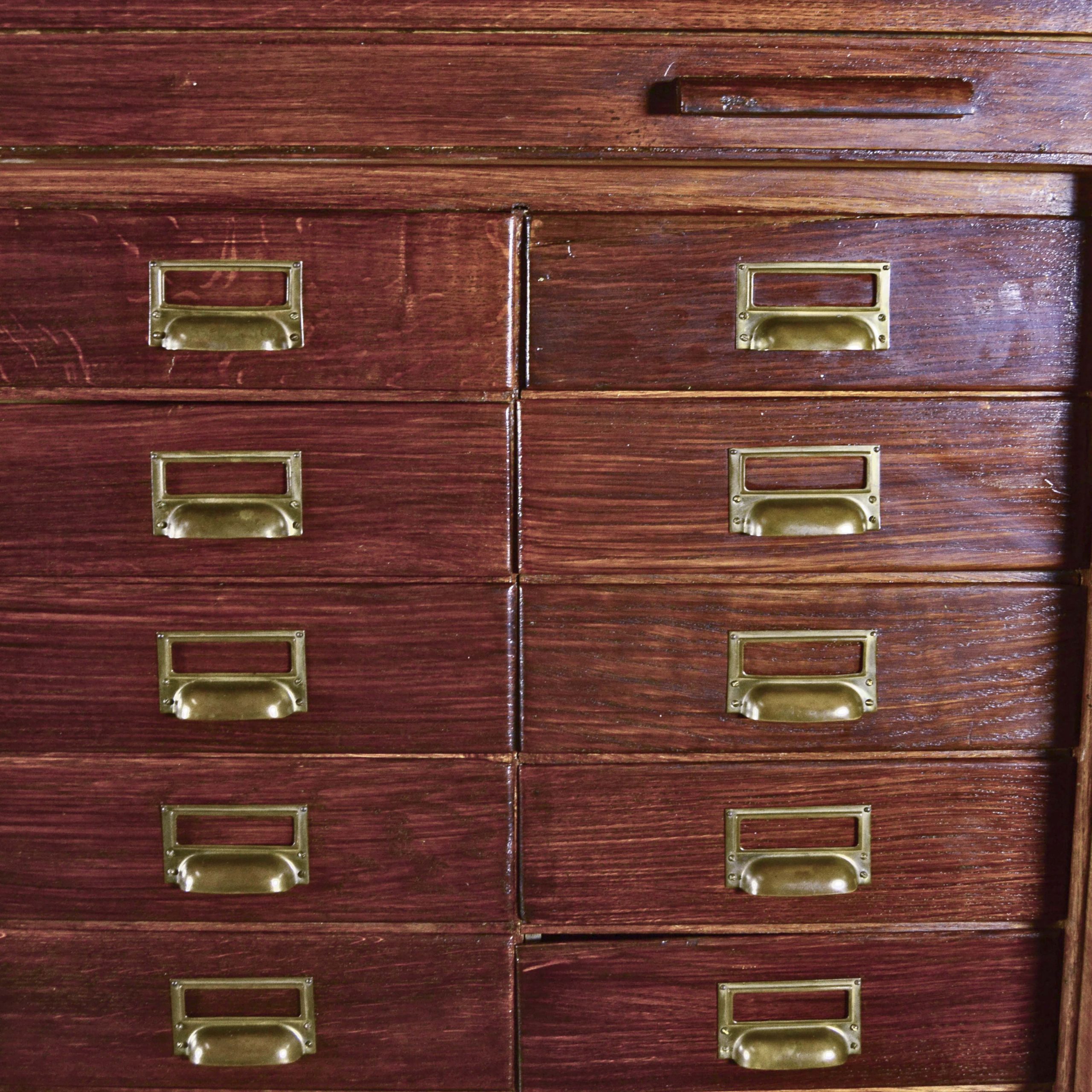 Cassettiera Chiusura Tambour 32 Cassetti Anni '30 - immagine 23