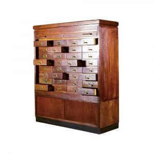 Cassettiera Chiusura Tambour 32 Cassetti Anni '30