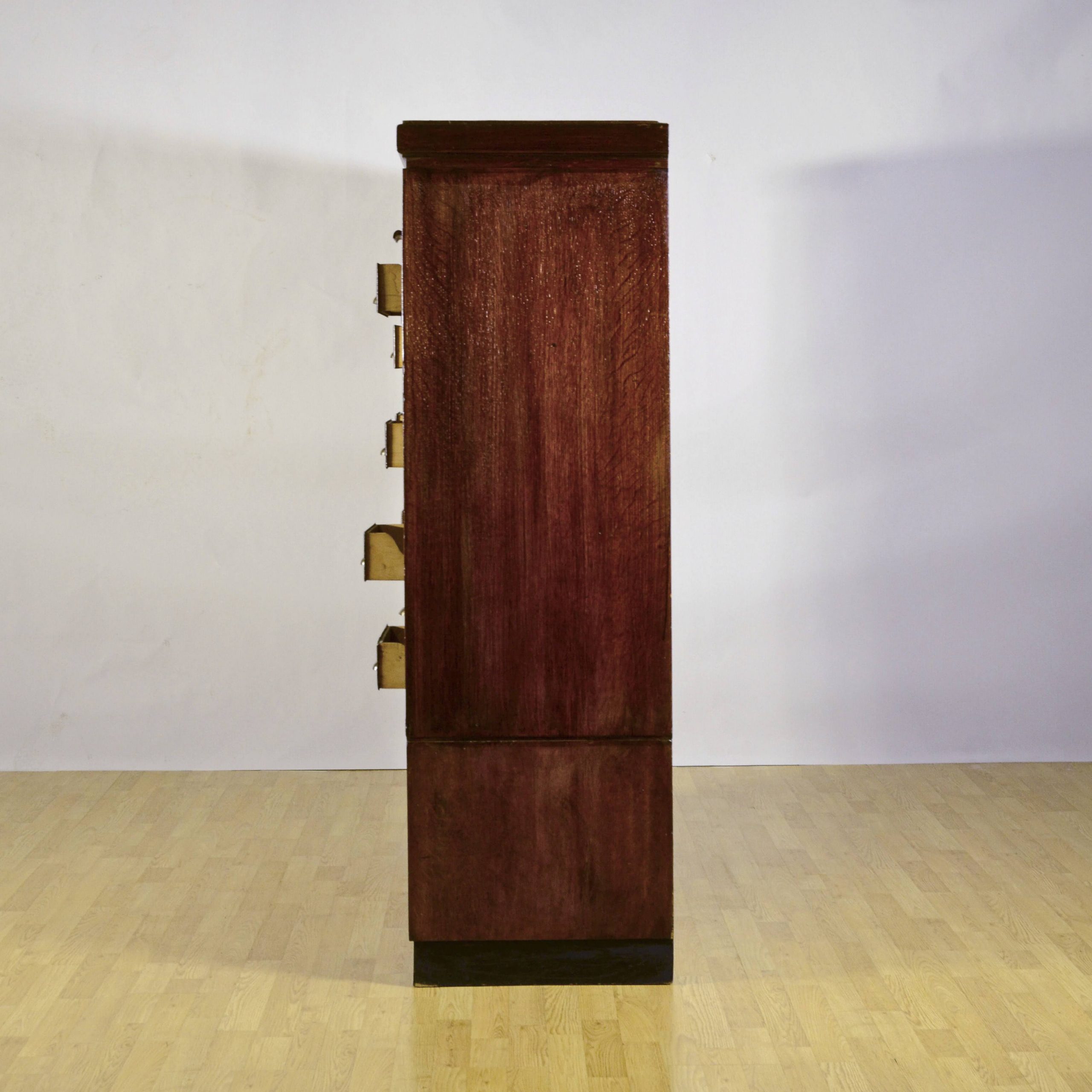 Cassettiera Chiusura Tambour 32 Cassetti Anni '30 - immagine 7