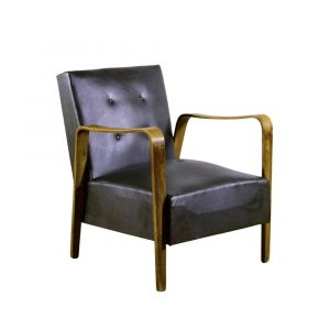 Poltrona Similpelle Verde Anonima Castelli Anni '40