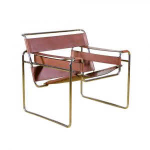 Sedia B3 "Wassily" Cognac di Marcel Breuer x Knoll