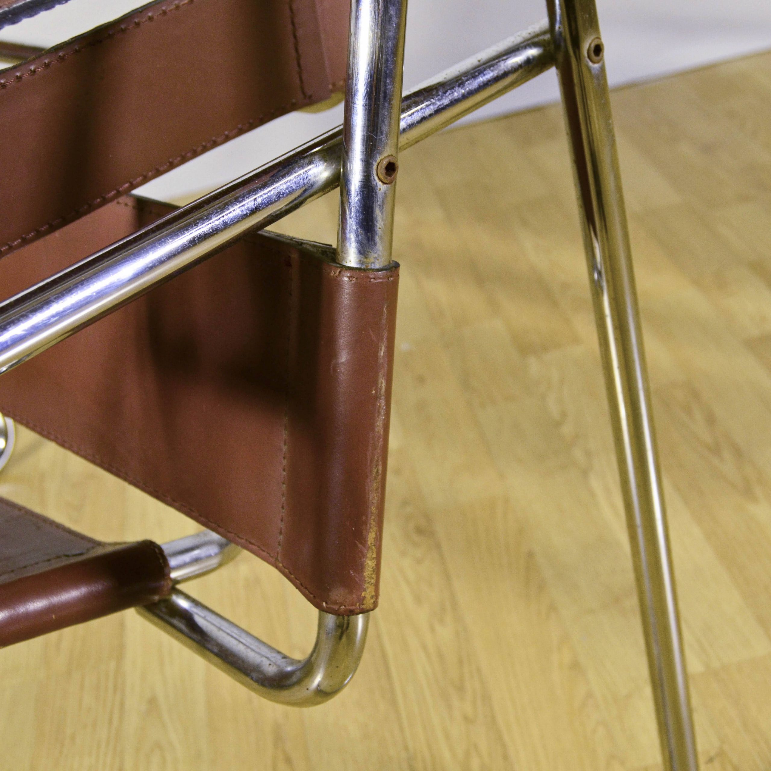 Sedia B3 "Wassily" Cognac di Marcel Breuer x Knoll - immagine 18