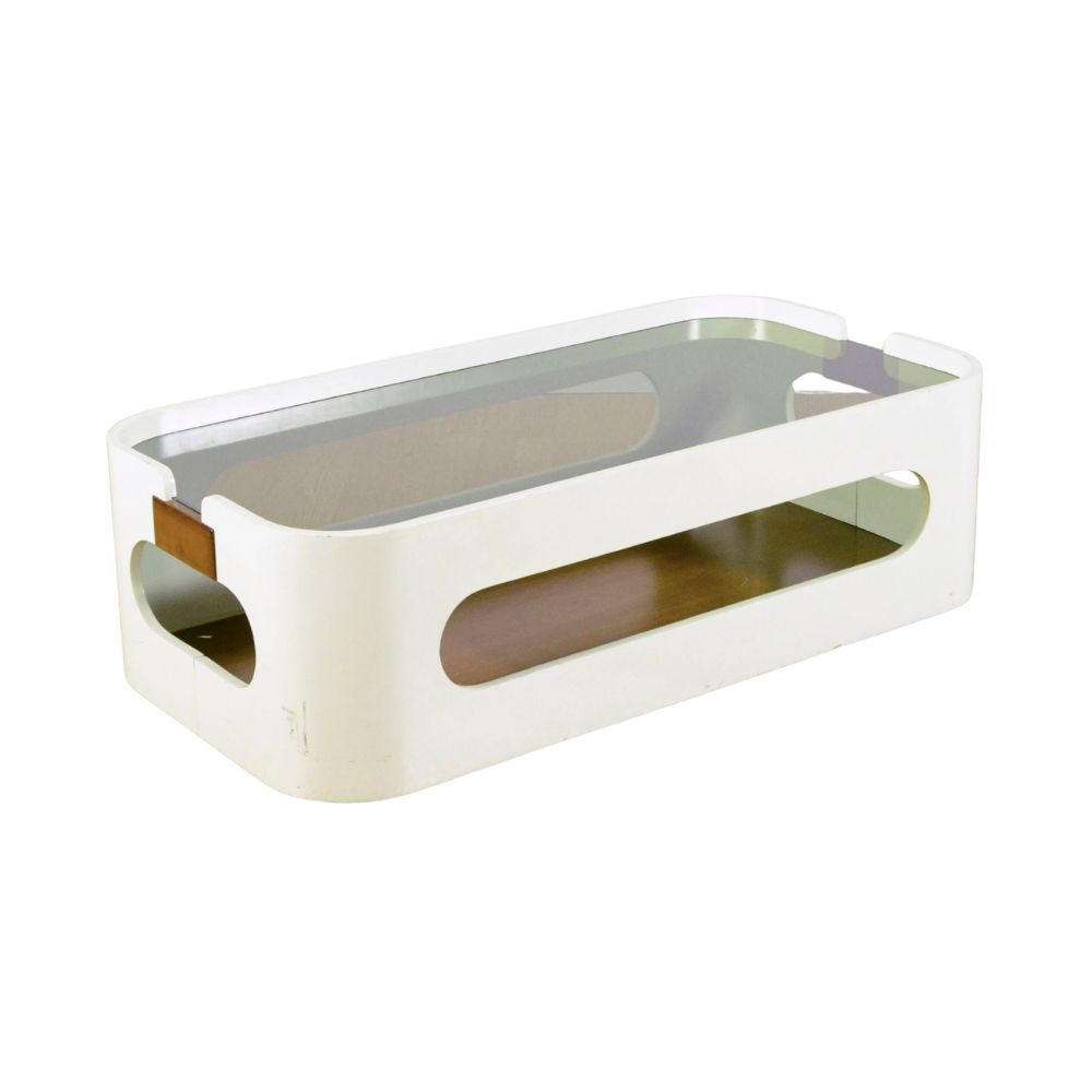 Tavolino Space Age Bianco attribuito a Joe Colombo 1970