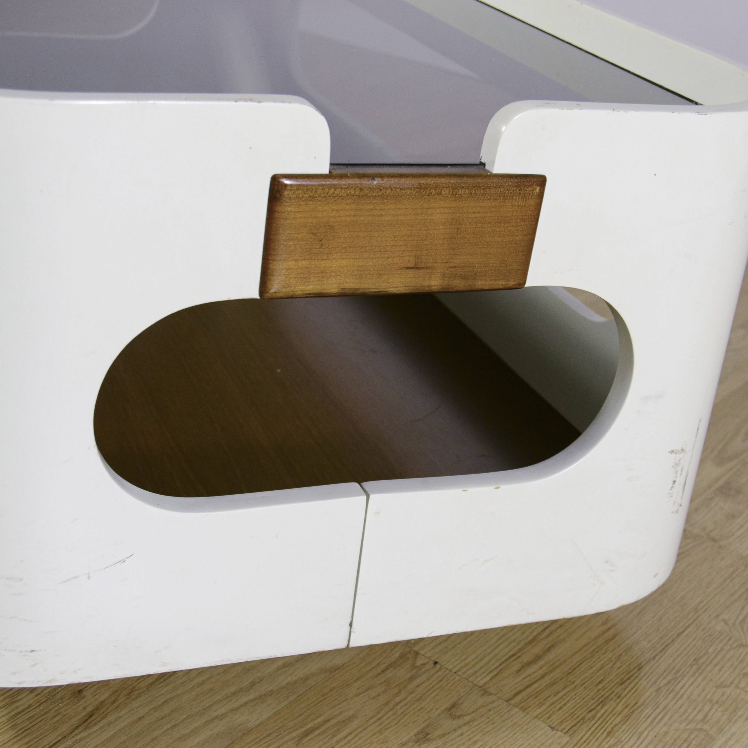 Tavolino Space Age Bianco attribuito a Joe Colombo 1970 - immagine 14