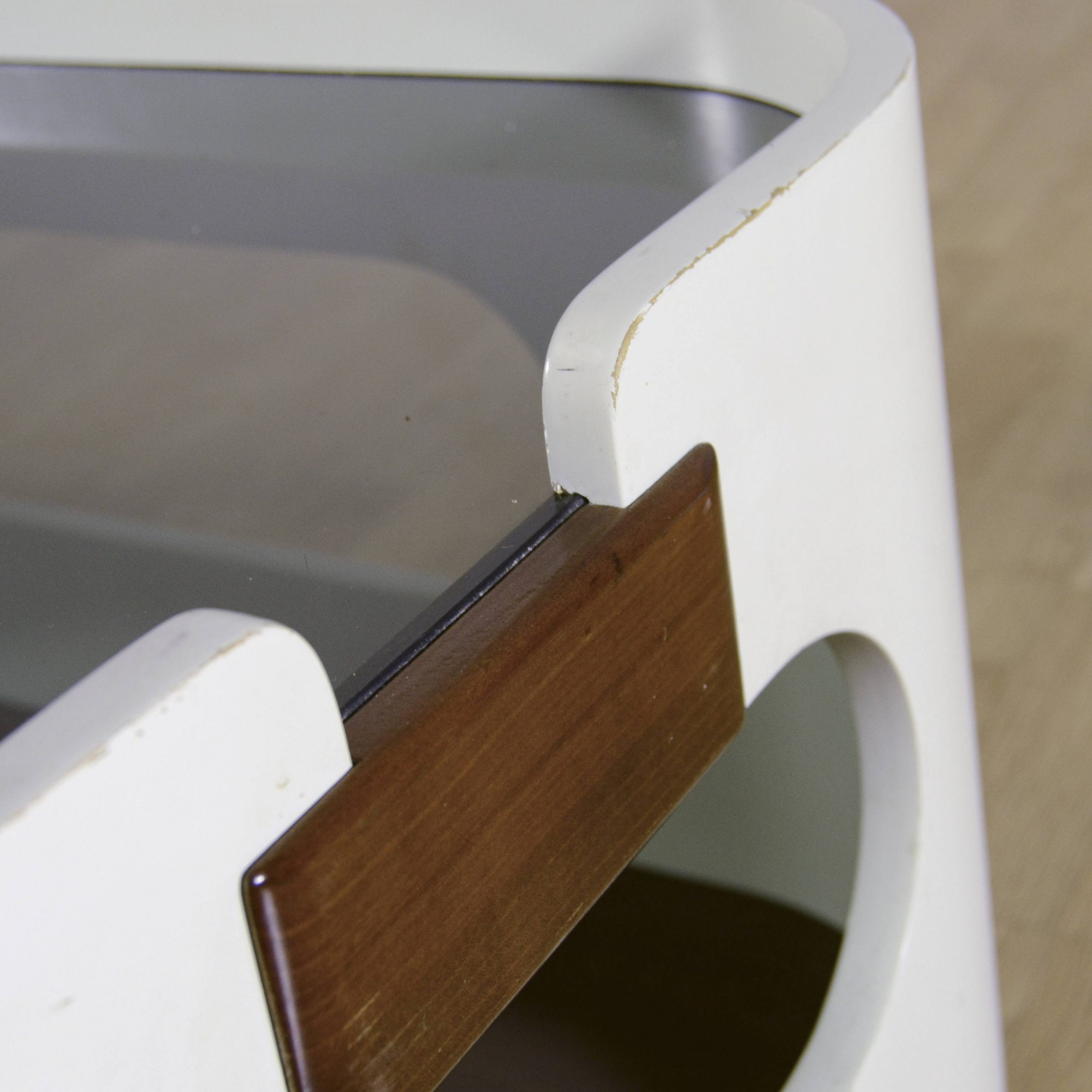 Tavolino Space Age Bianco attribuito a Joe Colombo 1970 - immagine 23