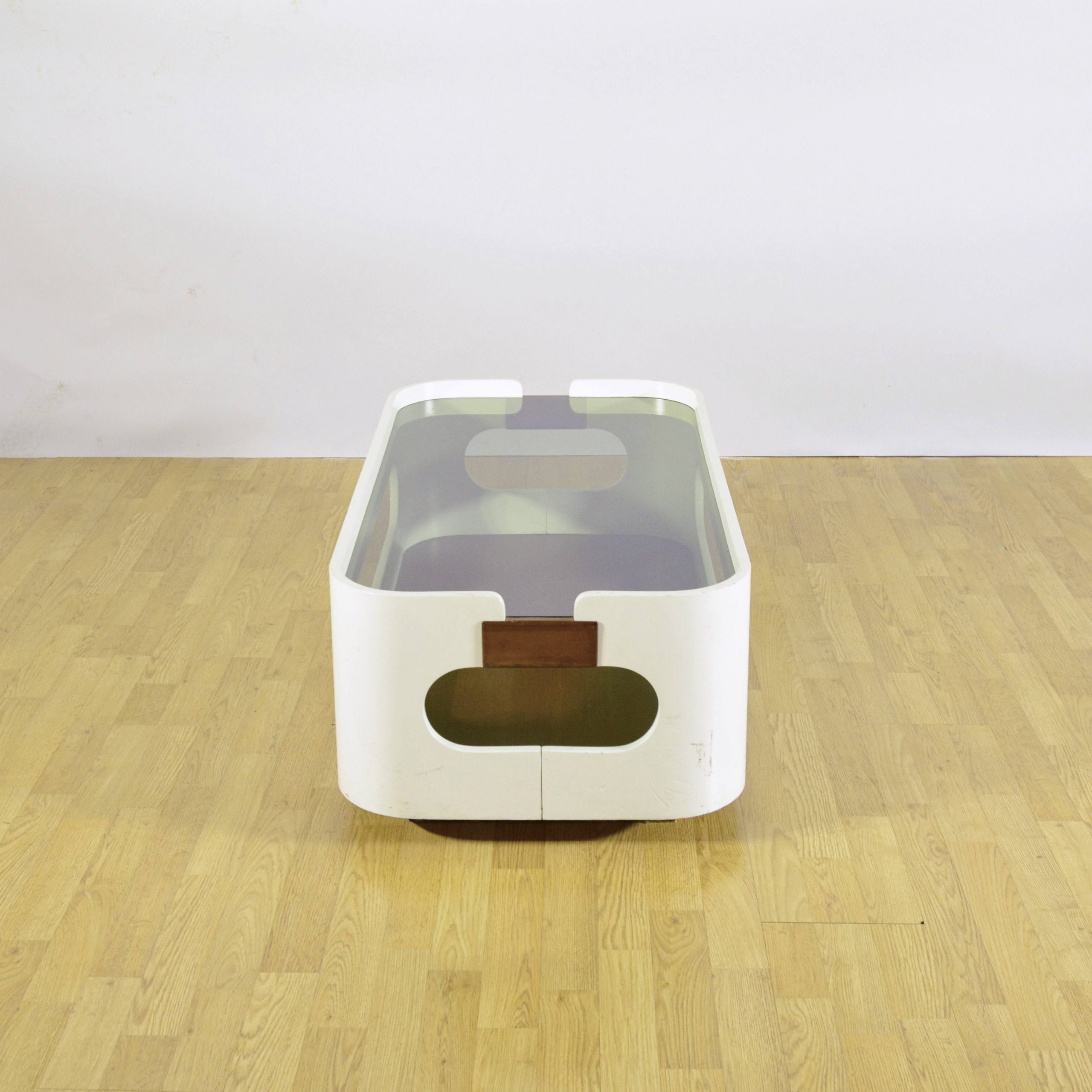 Tavolino Space Age Bianco attribuito a Joe Colombo 1970 - immagine 5