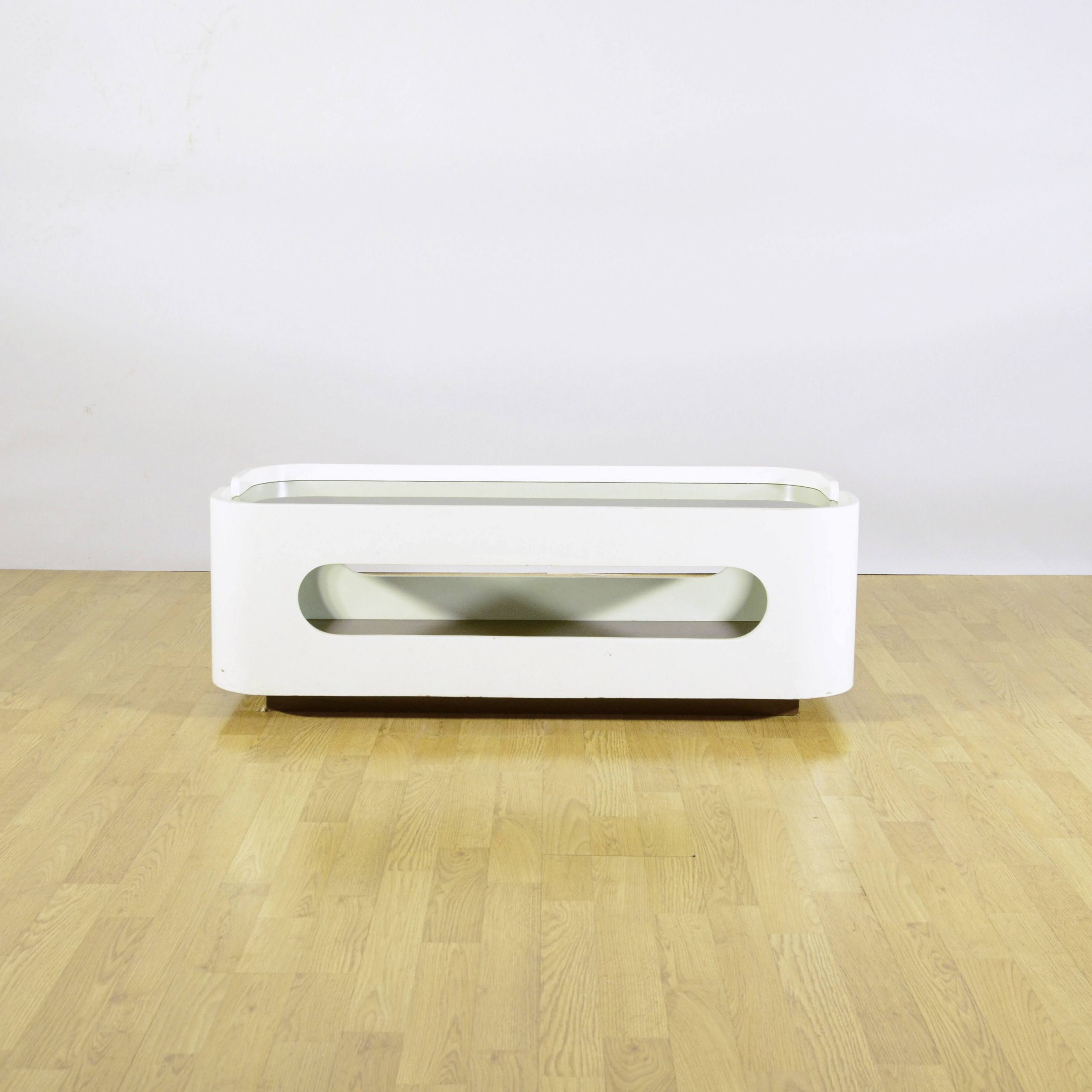 Tavolino Space Age Bianco attribuito a Joe Colombo 1970 - immagine 6